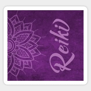 Reiki and Purple Mandala Sticker